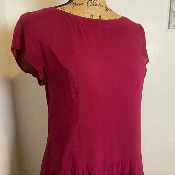Urban Outfitters Trapeze Dress Maroon Women’s Small - Picture 6 of 8